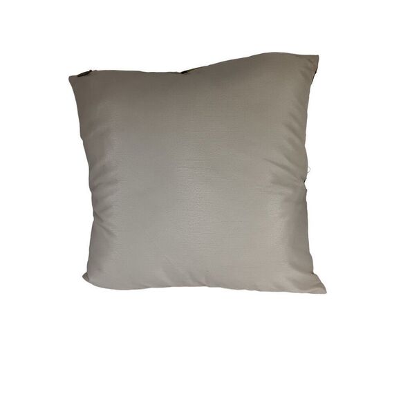 Pier One Throw Pillow w/ Insert Floral Design Embroidered 17”x17” Zipper Cheery - Picture 6 of 6